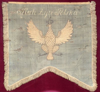 タデウシュ・コシチュシュコ（1746-1817）の時代のペナント（1794年に蜂起）（羊毛） 作： Polish School
