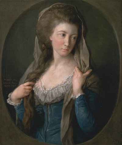 Naisen muotokuva, joka on perinteisesti tunnistettu Margaret Stuartiksi, Lady Hippisleyksi 作： Pompeo Batoni
