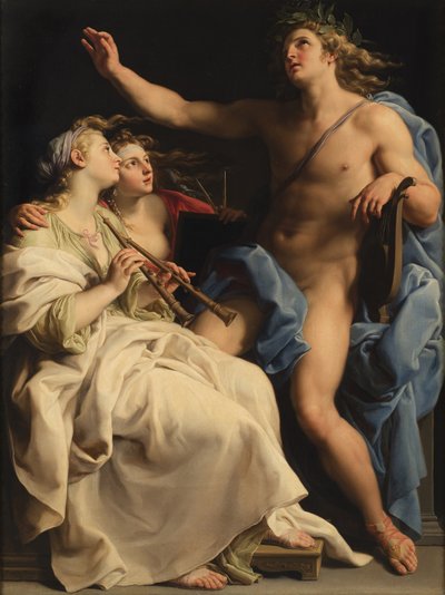 アポロ、音楽と幾何学、1741。 作： Pompeo Girolamo Batoni