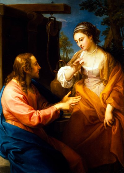 キリストとサマリアの女 作： Pompeo Girolamo Batoni