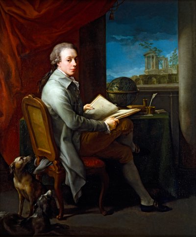 肖像画のペア、紳士（キャンバス） 作： Pompeo Girolamo Batoni