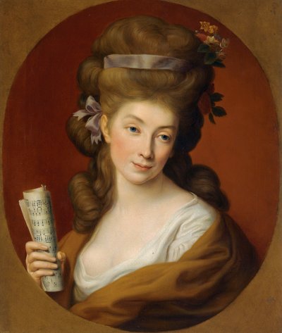 "Portrait de la noble polonaise Izabela Lubomirska" (Princess Izabela Elzbieta Potocka, nee Lubomirska (1736-1816)) Peinture de Pompeo Batoni (1708-1787) - 1780 - 油彩・キャンバス Dim 65,3x54,1 cm Private Collection 作： Pompeo Girolamo Batoni
