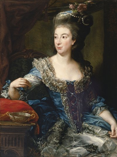 伯爵夫人マリア・ベネデッタ・ディ・サン・マルティーノの肖像 作： Pompeo Girolamo Batoni