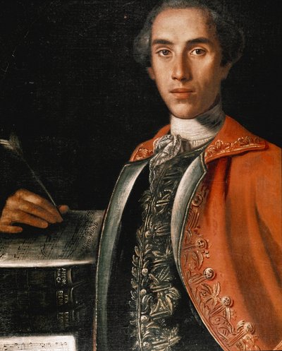 イタリアの作曲家レオナルド・レオ（1694-1744）の肖像 ポンペオ・バトーニ（1708-1787）の絵画 ナポリ、サン・ピエトロ・ア・マジェーラ音楽院 作： Pompeo Girolamo Batoni