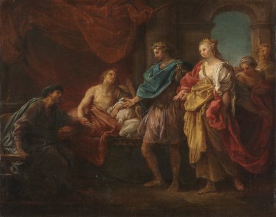 アンティオコスとストラトニケ》の習作 1746年頃 油彩・カンヴァス 作： Pompeo Girolamo Batoni