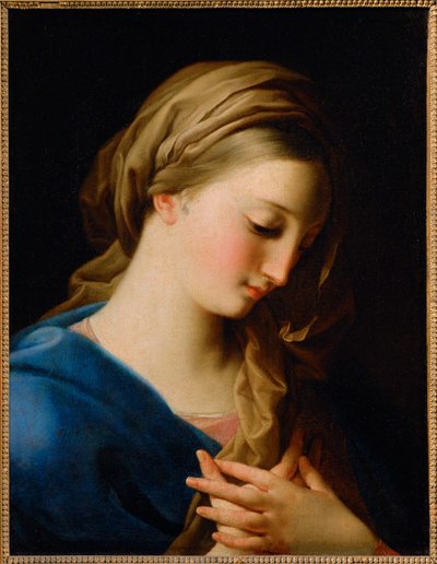 受胎告知の聖母（キャンバスに描かれた絵画） 作： Pompeo Girolamo Batoni