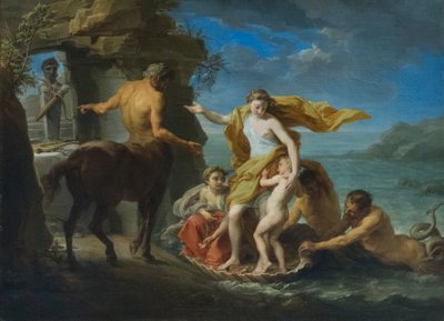 テティスがケイロンにアキレスを渡す 作： Pompeo Girolamo Batoni
