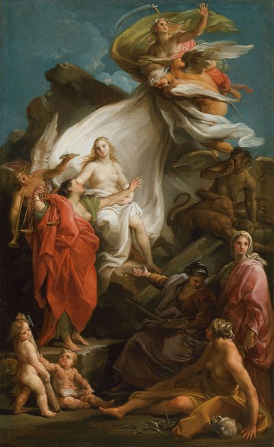 真実を明らかにする時間 作： Pompeo Girolamo Batoni