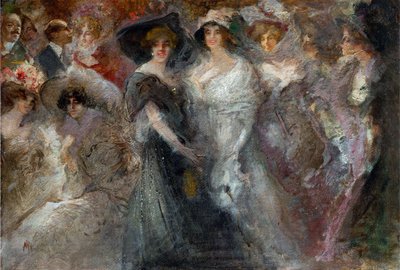 モンテカルロで迷子になった（perdu a Monte Carlo）』par Mariani, Pompeo（1857-1927）。厚紙に油彩、サイズ：49x70、1909年頃、個人蔵 作： Pompeo Mariani