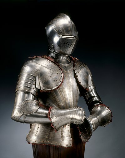 フットトーナメントのハーフアーマー、1590年頃 作： Pompeo della Cesa