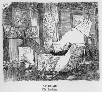 At Home, The Bachelor (litho) 作： Pont