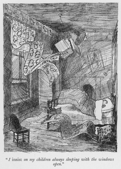 "I insist on my children always having a window open" (litho) 作： Pont