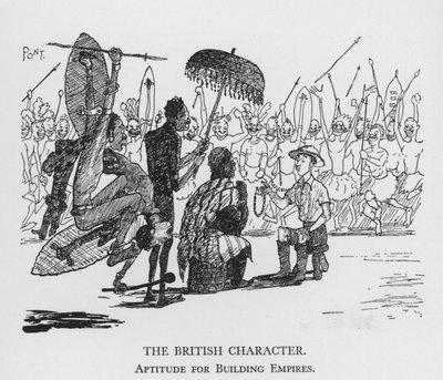イギリス人の性格、帝国を築くことへの適性（リトグラフ 作： Pont