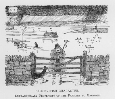 イギリス人の性格、農家の異常なまでの不平不満（リトグラフ 作： Pont