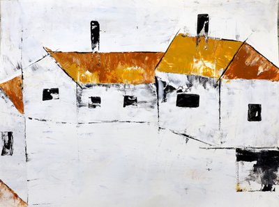 抽象的な村の家々 作： Poonam Choudhary