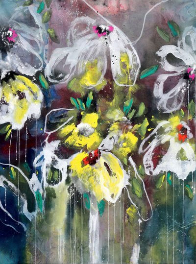 鮮やかな花の表現 作： Poonam Choudhary