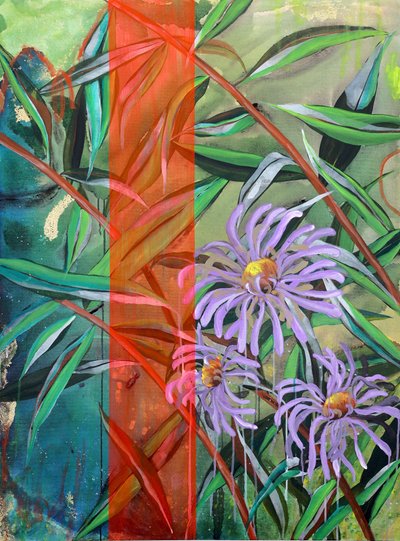 鮮やかな紫色の花 作： Poonam Choudhary
