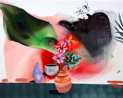 鮮やかな熱帯の静物画 作： Poonam Choudhary