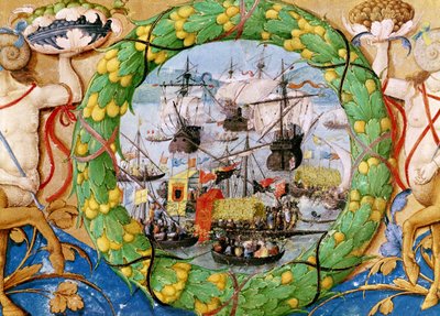 ポルトガル艦隊の祭典、アレムドウロ作「レトゥラノヴァ」のイラスト、1513年 作： Portuguese School