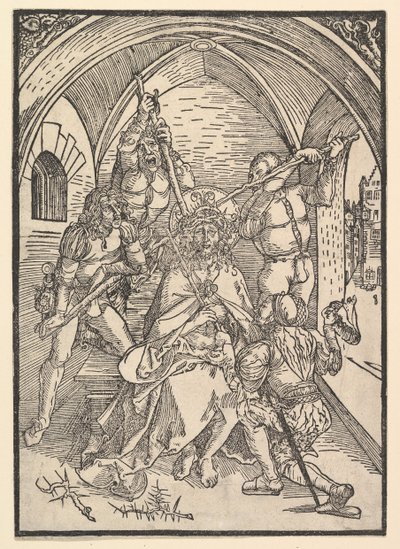いばらの冠をかぶったキリスト、約。 1500。 作： Possibly Albrecht Dürer