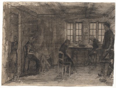 5 人の農家のインテリア 作： Poul S. Christiansen