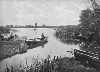 Wroxham Broad、ノーフォーク、c1896 作： Poulton and Co