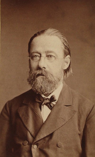 作曲家ベドリッヒ・スメタナの肖像、1878年。 作： Prague . Photo studio J. Mulac