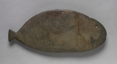 魚の形をしたパレット 前3500～2950年頃（グレイワッケ 作： Predynastic Period Egyptian
