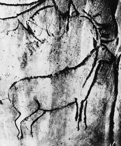 先史時代：アリエージュのニオーの洞窟の鹿の表現 - 写真 作： Prehistoric Prehistoric