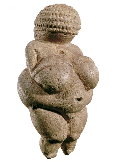 ウィレンドルフのヴィーナス」紀元前23000年（後期旧石器時代）（石灰岩 作： Prehistoric Prehistoric
