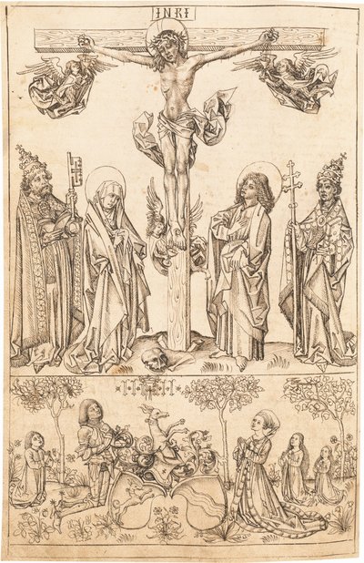 処女と聖人との磔刑とハンガースタイン家 作： Primary Master of the Strassburg Chronicle