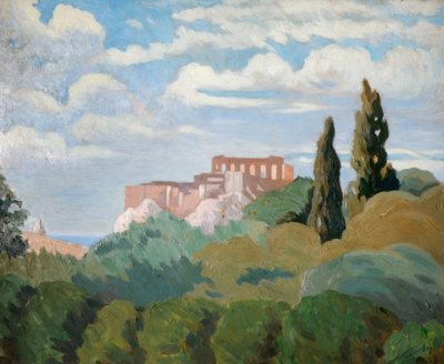 パルテノン神殿の日の出、アテネ、1933年。 作： Prince Nicholas of Greece and Denmark