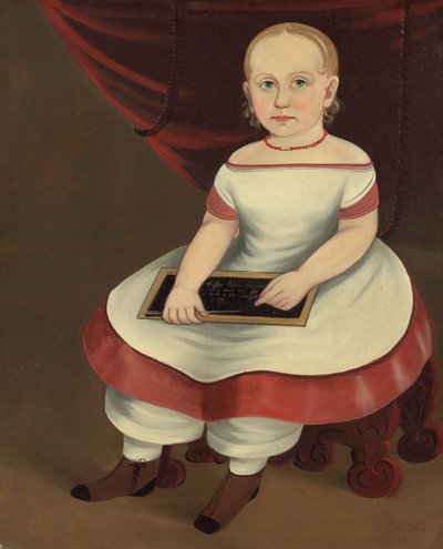 スレートを持つ少女、c。 1845年。 作： Prior Hamblin School