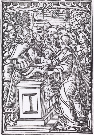 神殿でのプレゼンテーション 作： Probably French 16th Century