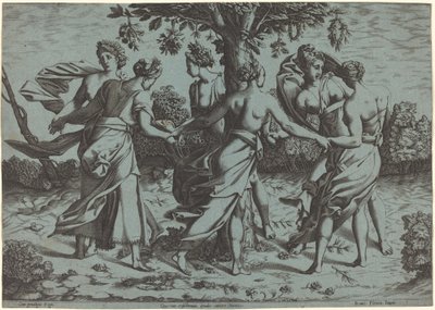 ドリアードの踊り 作： Probably French 16th Century after Pierre Milan after Rosso Fiorentino