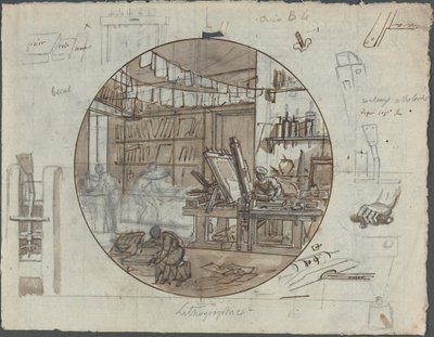リトグラフワークショップ 作： Probably French 19th Century