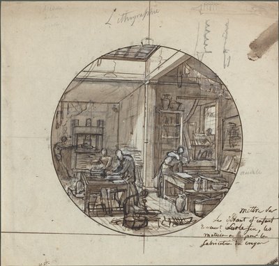 リトグラフワークショップ 作： Probably French 19th Century