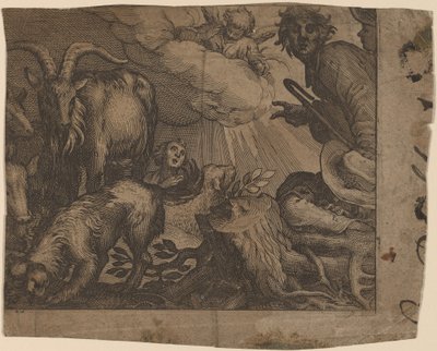 羊飼いへの告知 作： Probably Netherlandish 17th Century