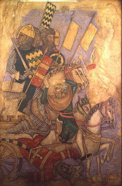 Antiokoksen historia, seinän jälleenrakennus maalaus alun perin Westminsterin palatsin maalatussa kammiossa 作： Professor Ernest Tristram