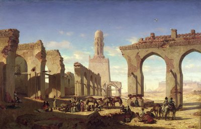 カリフエルハケンのモスクの遺跡、カイロ、1840年頃 作： Prosper Georges Antoine Marilhat