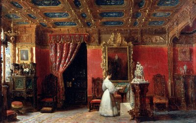 オルレアンのマリー王女1813〜1839年、ヴュルテンベルク公爵夫人、パレデチュイルのアトリエ 作： Prosper Lafaye or Lafait