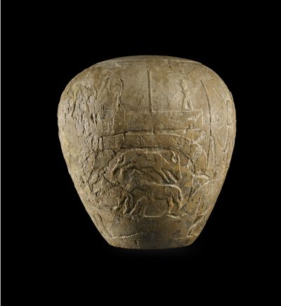 ナルメールのメイスヘッド（石灰岩） 作： Protodynastic Period Egyptian