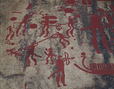 狩猟シーン（岩絵） 作： Protohistoric