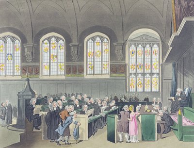 リンカーンのインホール、偶然の法廷 作： Pugin and Rowlandson