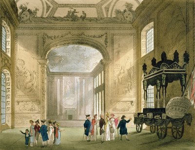 ロンドンのアッカーマンの小宇宙からのグリニッジ病院（印刷） 作： Pugin and Rowlandson