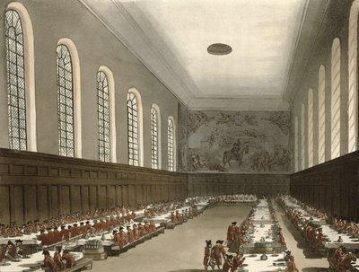 アッカーマンの「ロンドンの小宇宙」のチェルシー軍事病院 作： Pugin and Rowlandson