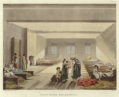ルームブライドウェルを通過 作： Pugin and Rowlandson