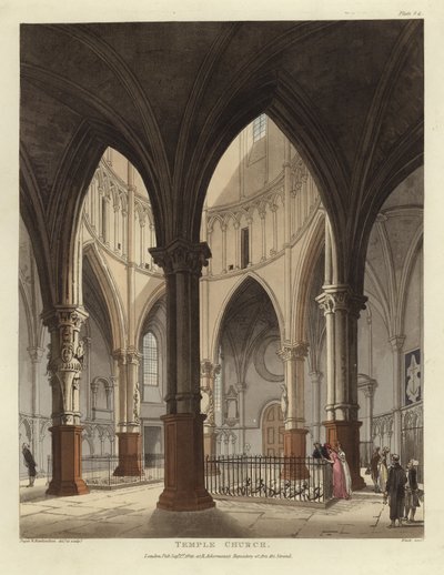 テンプル教会 作： Pugin and Rowlandson