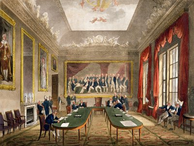 アッカーマンの「ロンドンの小宇宙」のトリニティハウス 作： Pugin and Rowlandson