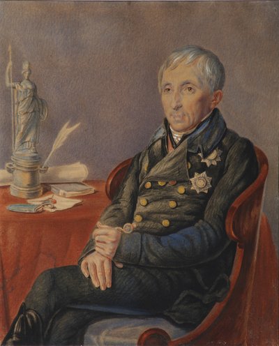 Alexey Nikolayevich Olenin 1763-1843、1820 年代の肖像 作： Pyotr Alexeevich Olenin